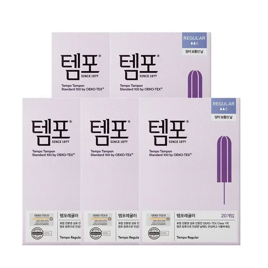 동아제약 템포 오리지널 체내형 생리대 5팩
