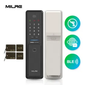 밀레 ME-P73F-W 푸시풀 도어락 블랙/화이트