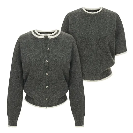 울세트 반팔니트 니트가디건