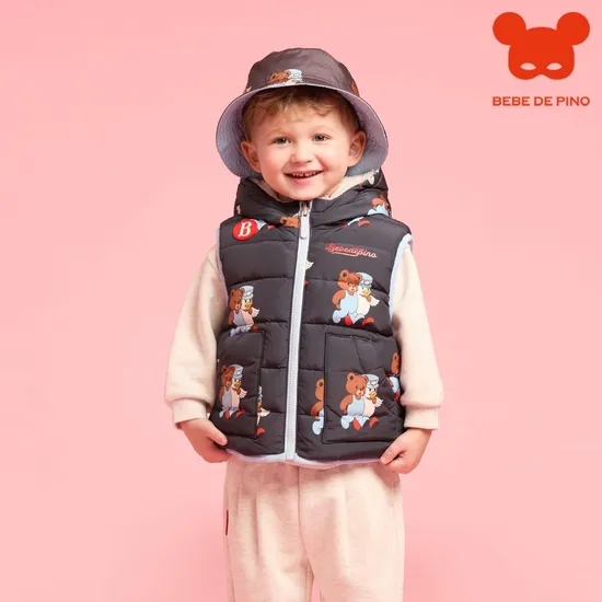 베베드피노 트윈 베어스 베이비 컬러블럭 플리스 재킷