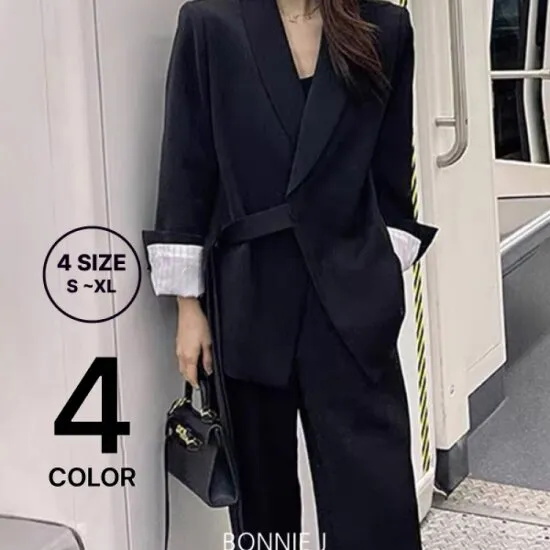 정장세트 로브랩스타일 투피스 팬츠 수트셋업