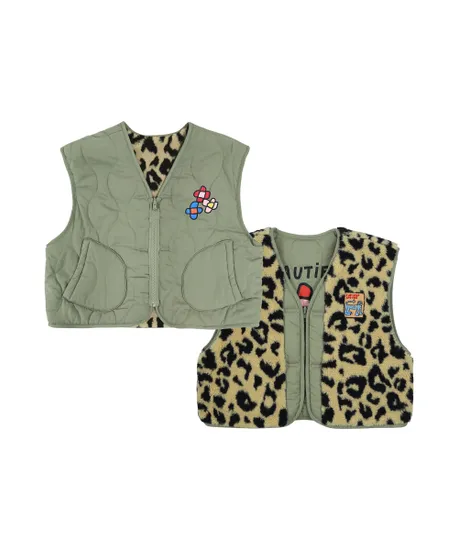 젤리멜로 레오파드 리버시블 베스트