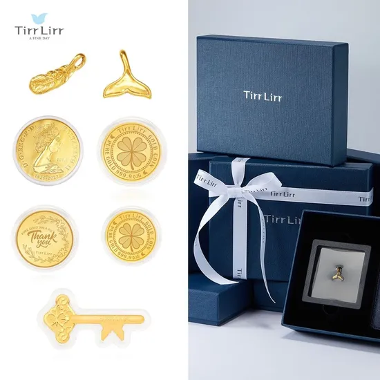 티르리르 24K 골드 티르리르 클로버 코인