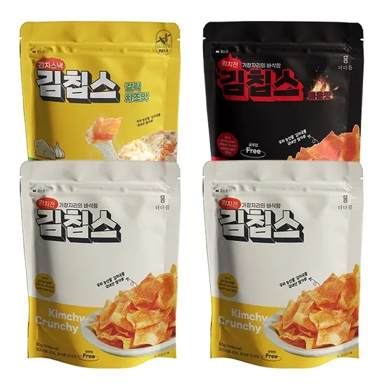 김칩스 오리지널 2봉 갈릭치즈맛 1봉 매운맛 1봉