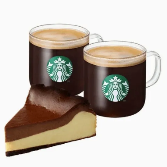 스타벅스 아이스 카페 아메리카노 T 2잔 부드러운 생크림 카스텔라