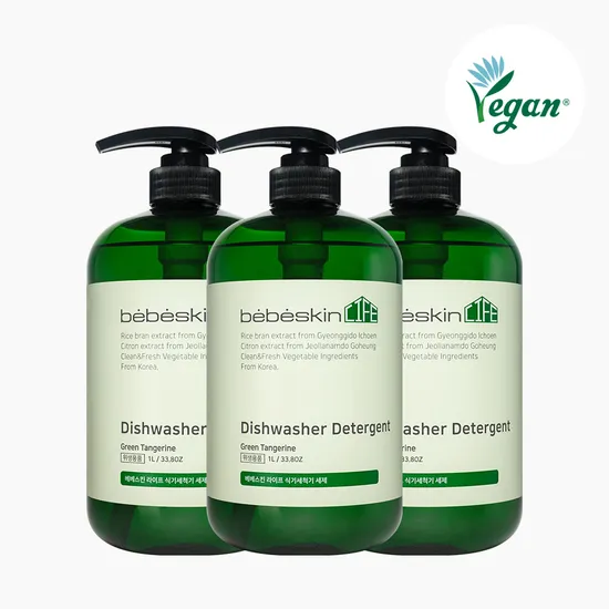 베베스킨라이프 비건 식기세척기 세제 총3개 1L