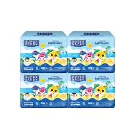 슈퍼대디 기저귀 아기상어 썸머 에디션 4팩