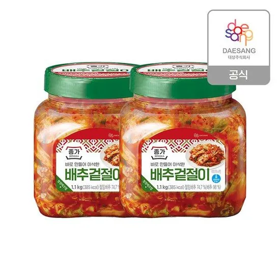 종가집 배추겉절이 1.1kg 2통