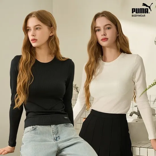 푸마 브라탑 롱슬림핏 티셔츠