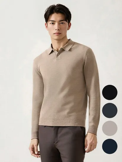 캐시미어 블렌디드 카라 니트 4종