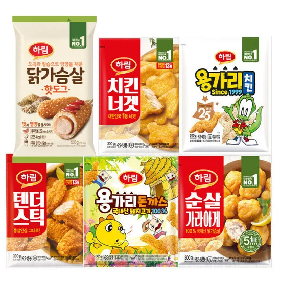 하림 용가리치킨 너겟 텐더 팝콘세트