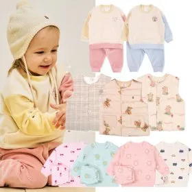 오가닉맘 상하복세트 패딩조끼 택1