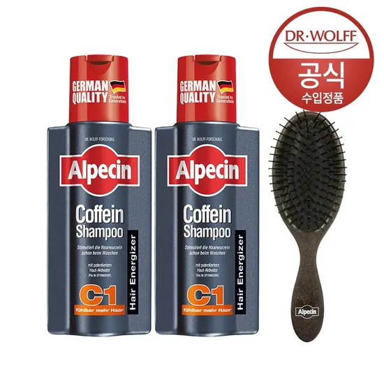 알페신 카페인샴푸 C1 250ml 2개 두피브러쉬