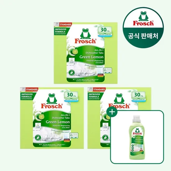 프로쉬 독일 올인원 식기세척기세제 30개입 3개