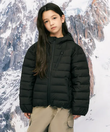 무신사 스탠다드 키즈 시티 레저 후디드 라이트 다운 재킷