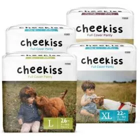 체키스 풀커버 팬티기저귀 4팩