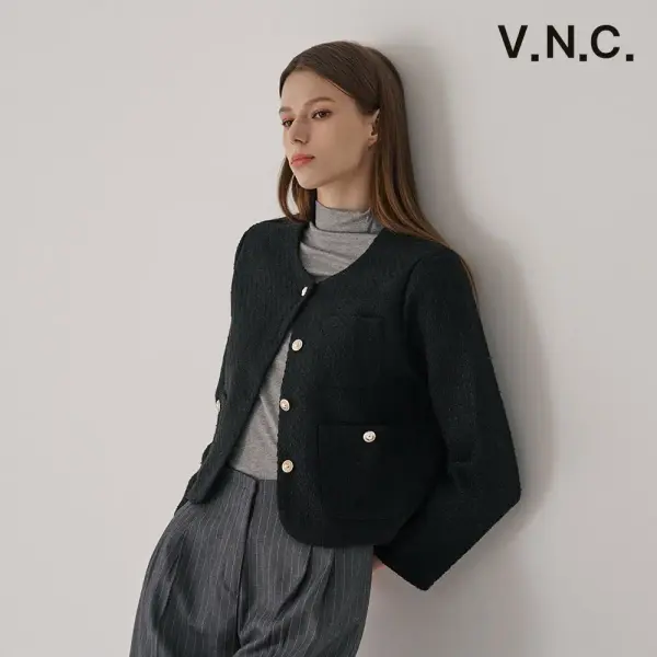 soup 칼라리스 트위드 재킷