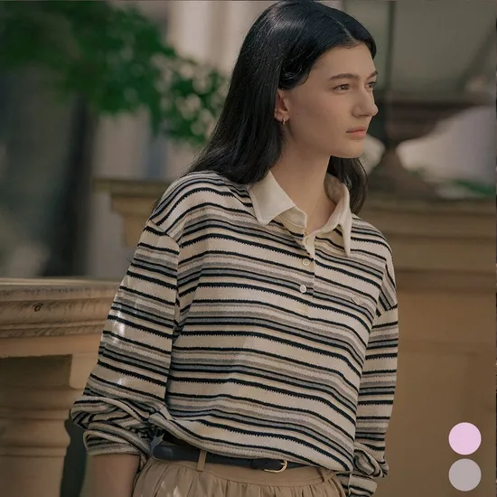 틸아이다이 스트라이프 루즈핏 티셔츠