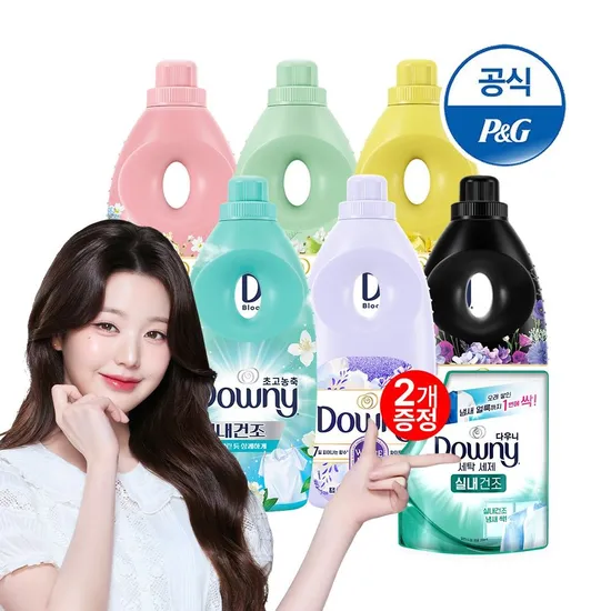 다우니 섬유유연제 1L 6개 400ml 증정 탈취 옵션