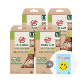 3M 옥수수 그물망사 수세미 2+1입 4개 총12입