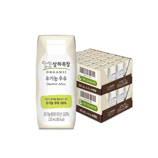 상하목장 유기농우유 125ml 48팩