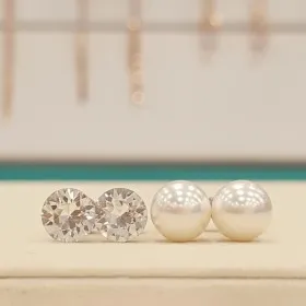 볼라레 다이아 5부 진주 6mm 귀걸이 세트 GT001 1+1