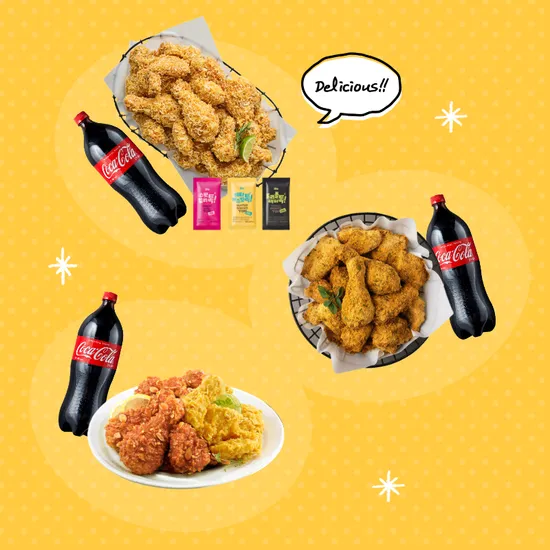 후라이드 양념 반반 콜라 1.25L