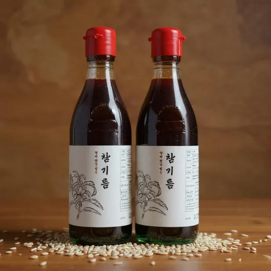 통참깨 참기름 350ml 2병