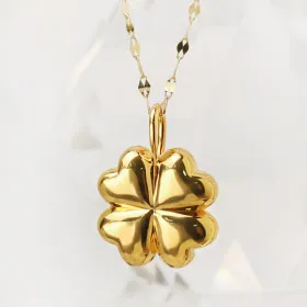 24K 클로버 순금 팬던트