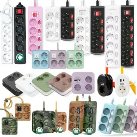 납작 멀티탭 5구