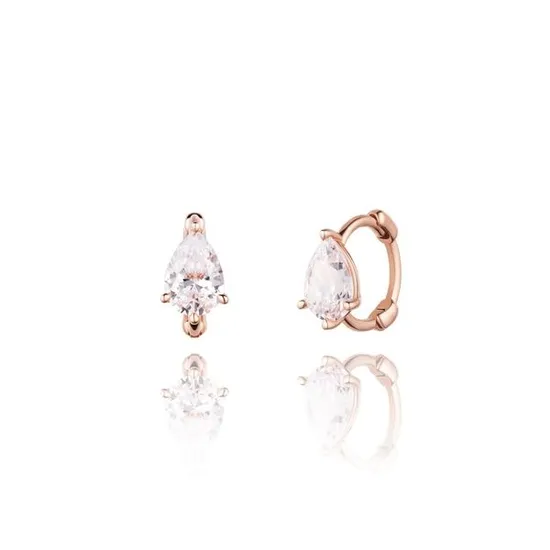 스톤헨지 14K 원터치 큐빅 귀걸이