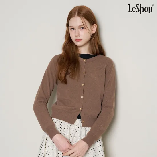 르샵 베이직 골드 버튼 긴팔가디건