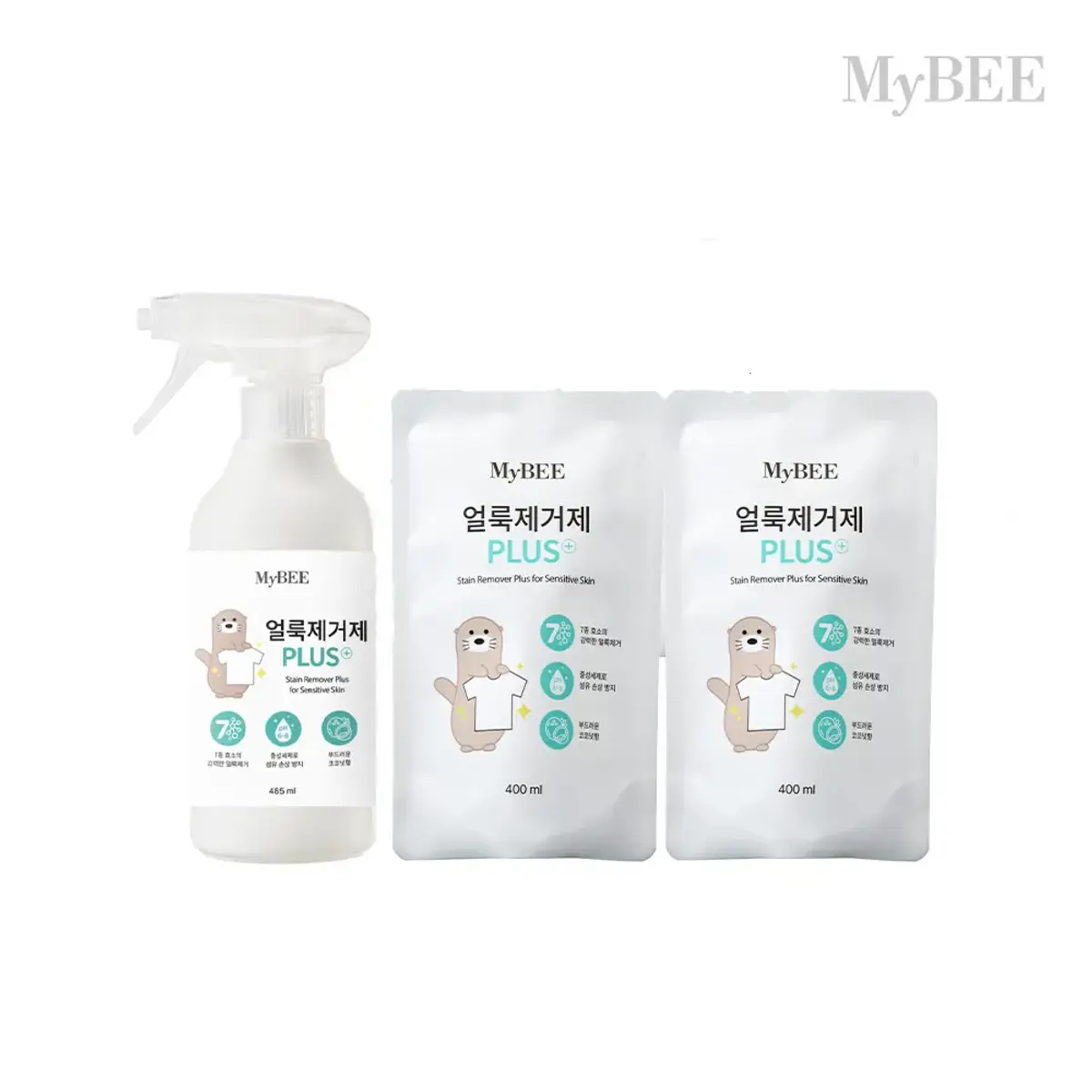 마이비 얼룩제거제 용기1개 리필2개