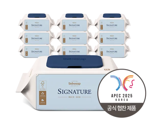 베베숲 시그니처 블루 에코 물티슈 70매 캡형 10팩