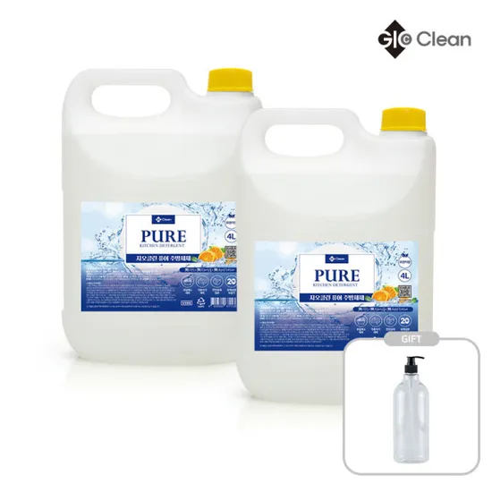 퓨어 베이킹소다 주방세제 4L 2개 공병 1L