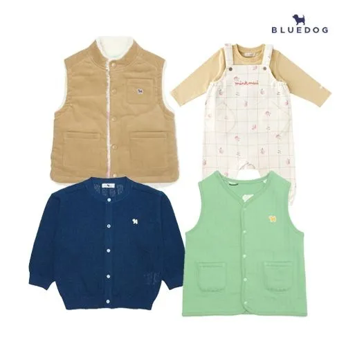 블루독베이비 퍼피퀼팅베스트 리버시블 플리스 베스트