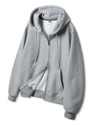 엘빈클로 무지 레귤러핏 투웨이 후드집업