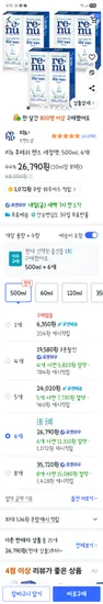 리뉴후레쉬 500ml 6개