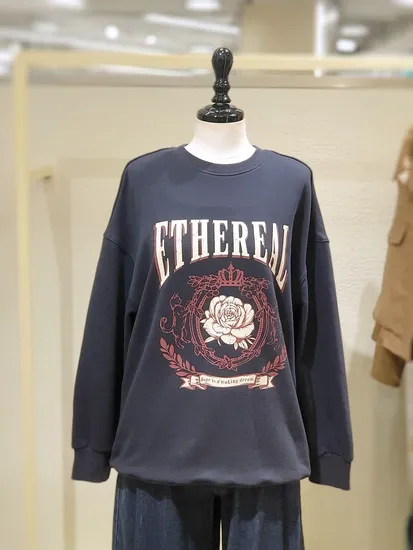 플라워 프린트 맨투맨