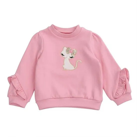 프렌치캣 사선 프릴 맨투맨