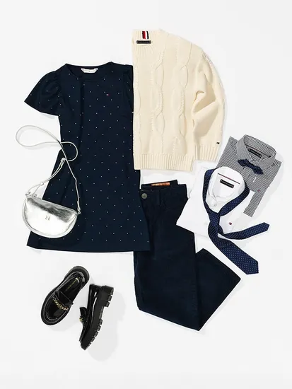 타미힐피거 키즈 스크립트 플래그 스웨트셔츠