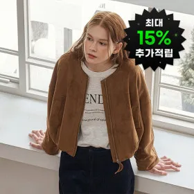 플라워 라운드넥 니트 긴팔 가디건