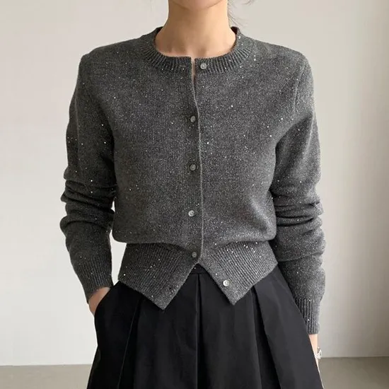 글리터 스팽글 가디건