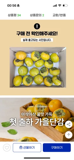 가정용 햇 단감 5kg