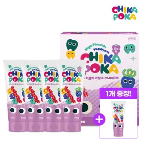 치카포카 고불소 유아 치약 4+2개