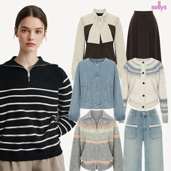 집업 카라 단가라니트