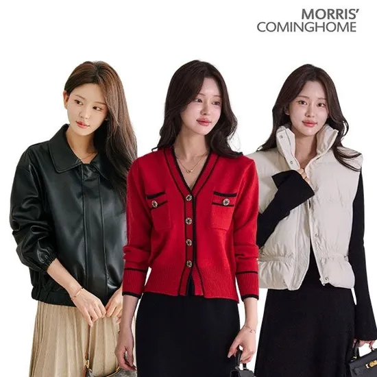 오버핏 레더 블루종