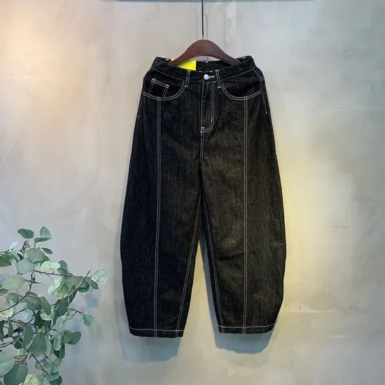 페이리 밑단 스냅 와이드 팬츠 2컬러