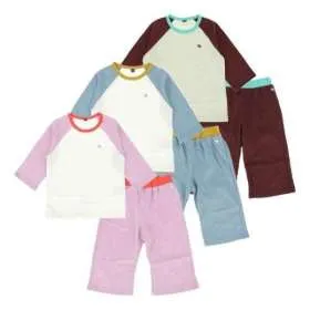 블루독 컬러 블럭상하세트 와인 스카이 핑크