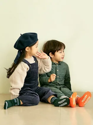 아웃도어프로덕츠 키즈 스트라이프 중목 양말 5족세트